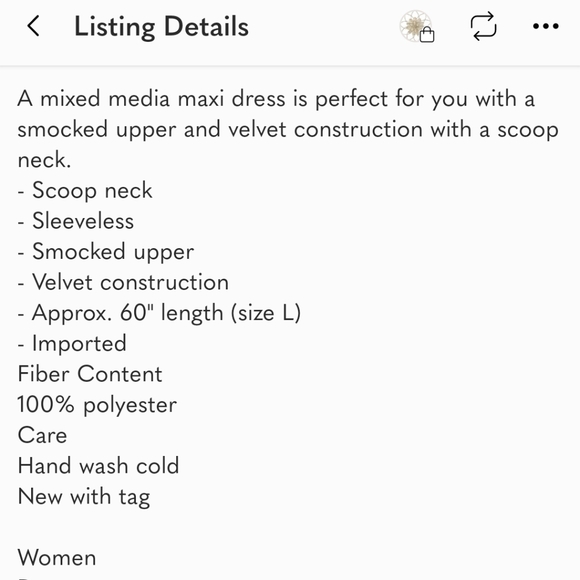 Max Studio London Maxi Dress 🖤🌸 - Picture 4 of 8